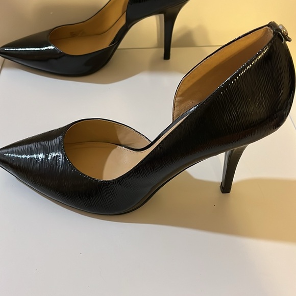 NWOT MICHAEL KORS NATHALIE FLEX HIGH HEEL PUMP POINTY TOE DRESS BLACK PATENT - Picture 3 of 7